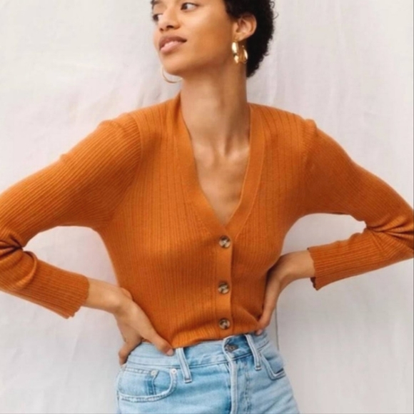 Madewell Pointelle Ribbed Cardigan 